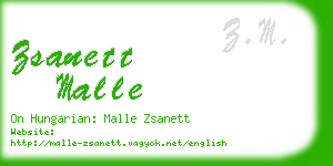 zsanett malle business card